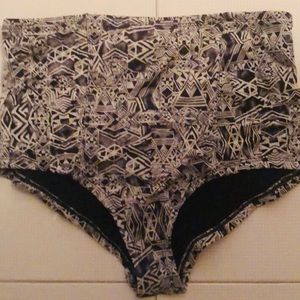 High-waist bathing suit bottoms